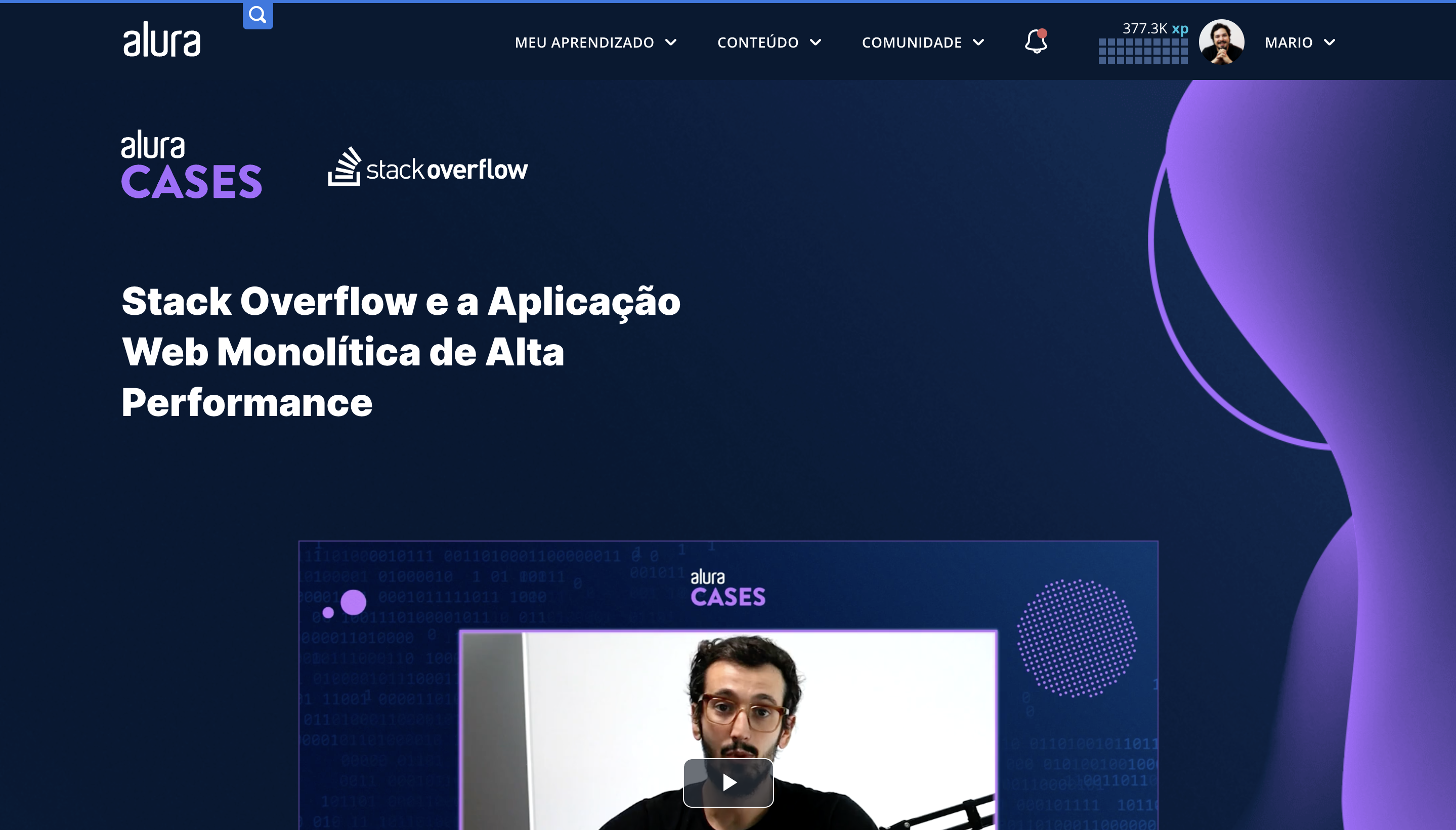 Treinamento com a roberta arcoverde no alura cases, falando sobre o stackoverflow